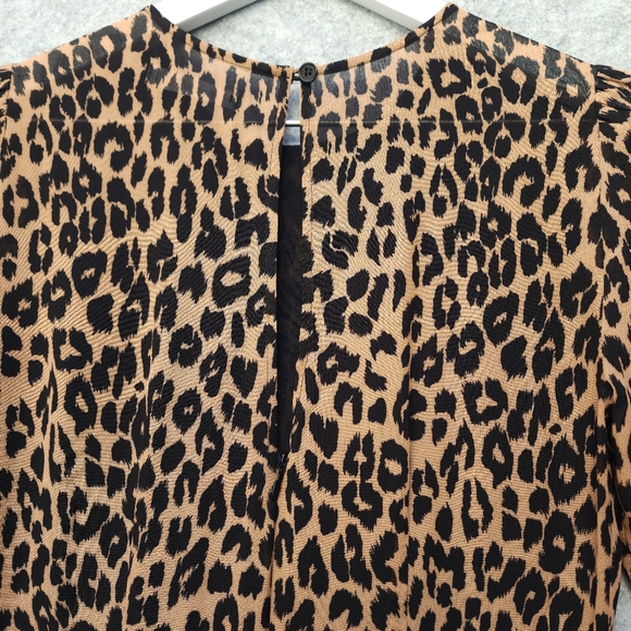 Reformation Gracie Tan and Black Leopard Print Mini Dress - Picture 5 of 10